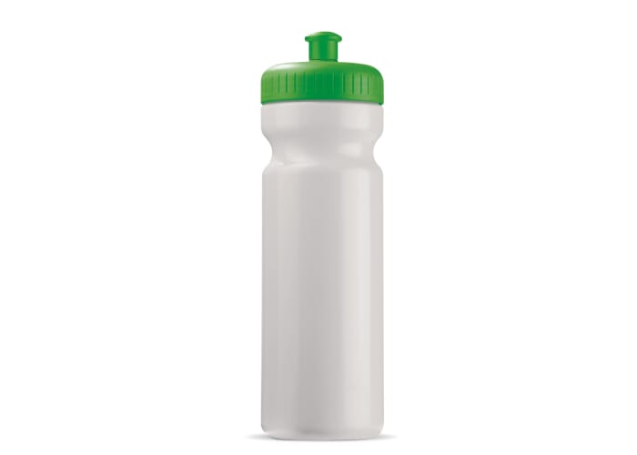 Bidon sport publicitaire Basic 750 ml Blanc / Vert